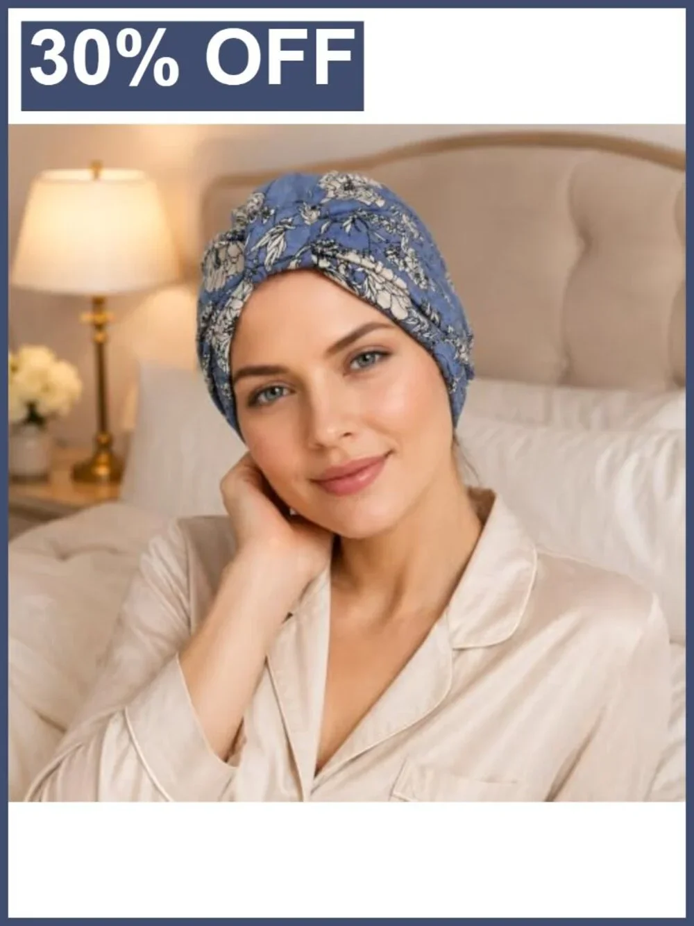 Satin Lined Chemo Turban Headwear for Women Stretchy Sleep Hat